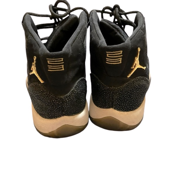 ❤️❤️ Air Jordan 11 Retro Perm HC Black & Metallic Gold With White Base - Picture 8 of 8